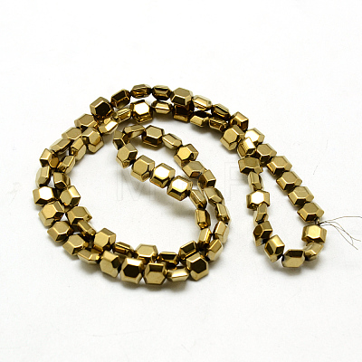 Electroplate Non-magnetic Synthetic Hematite Beads Strands G-Q486-43B-1