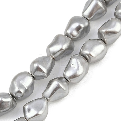 Electroplated Shell Pearl Beads Strands BSHE-H113-05B-1