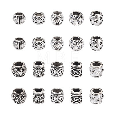 Craftdady 100Pcs 10 Style Tibetan Style Alloy European Beads FIND-CD0001-34-1