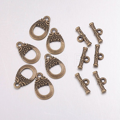 Tibetan Style Alloy Toggle Clasps MAC2014-NF-1