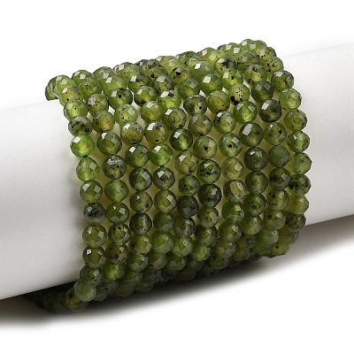 Natural Green Jade Beads Strands G-P603-C-4mm-03A-1
