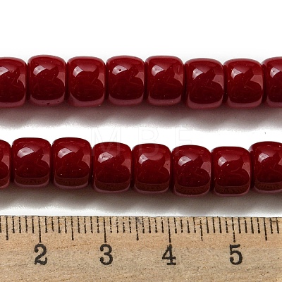 Opaque Glass Beads Strands X-GLAA-NH0002-B07-1