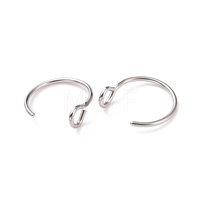 316 Stainless Steel Hoop Nose Rings AJEW-G037-01C-P-1