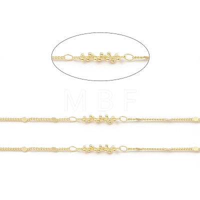 Brass Ball Beaded Link Chains CHC-M025-50G-1