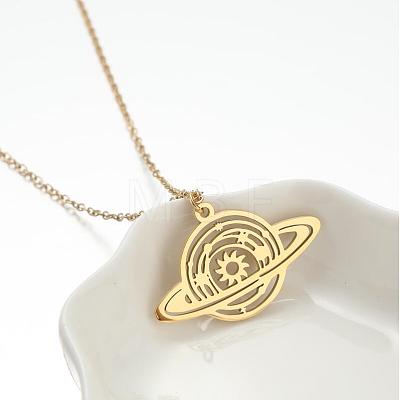 304 Stainless Steel Cutout Pendant Necklaces for Women WGF4B22-05-1
