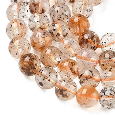 Natural Herkimer Diamond Beads Strands G-Z115-C03-6mm-1