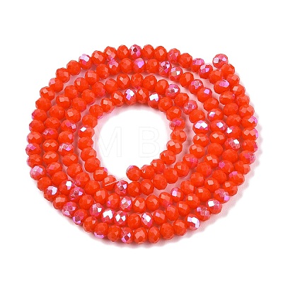 Electroplate Opaque Solid Color Glass Beads Strands EGLA-A044-P2mm-L03-1