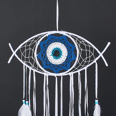 Creative Evil Eyes Dream-catching Decoration Pendant HJEW-K034-02-1