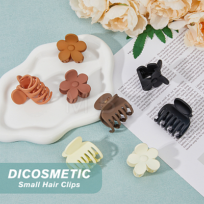 DICOSMETIC 16Pcs 8 Styles PC Plastic Claw Hair Clips OHAR-DC0001-01-1