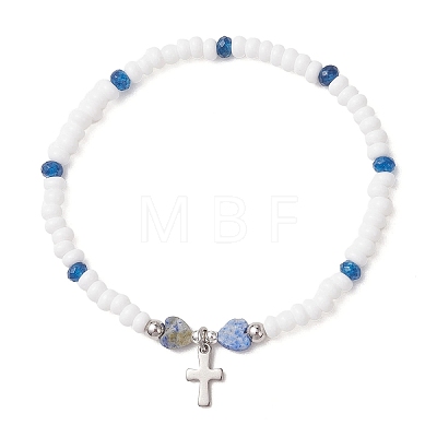 304 Stainless Steel Tiny Charm Bracelets BJEW-MZ00325-1