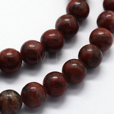 Natural Sesame Jasper/Kiwi Jasper Beads Strands G-I199-18-4mm-1