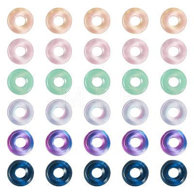 120Pcs 6 Colors Transparent Glass European Beads GLAA-TA0004-07-1