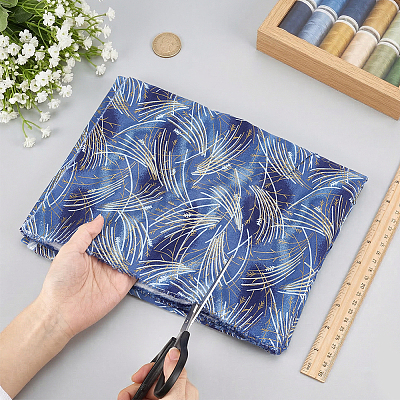 Fish Scales Pattern Cotton Fabric DIY-WH0622-777D-1