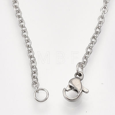 201 Stainless Steel Pendant Necklaces NJEW-T009-JN110-1-40-1