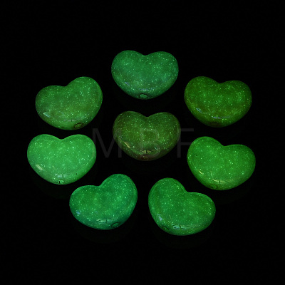 Luminous UV Plating Opaque Acrylic Beads OACR-N154-02B-01-1
