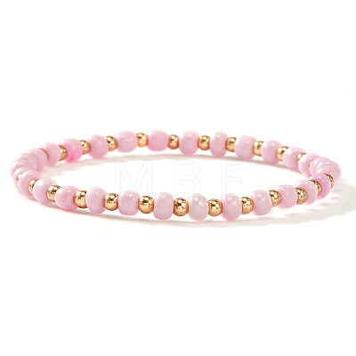 Plastic & Brass Beaded Stretch Bracelet for Women JP1152-5-1