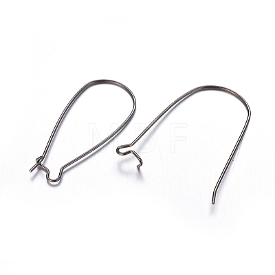 Brass Hoop Earrings Findings Kidney Ear Wires X-EC221-B-1