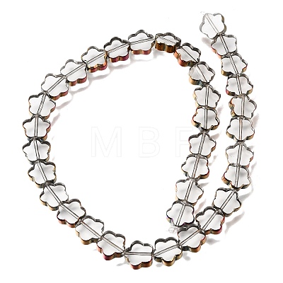 Electroplated Transparent Glass Beads Strands GL-CBA98F0-07A-1