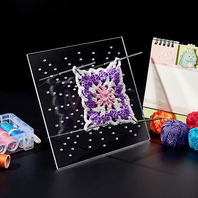 Square Acrylic Crochet Blocking Board DIY-WH0304-731-1