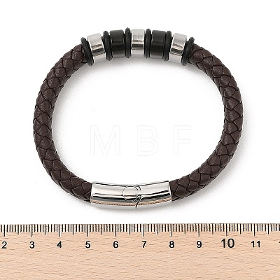 Braided Leather Cord Bracelets for Men BJEW-Z081-11P-02-1