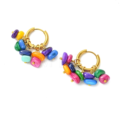 Natural Freshwater Shell Beads Chandelier Earrings EJEW-JE07029-1