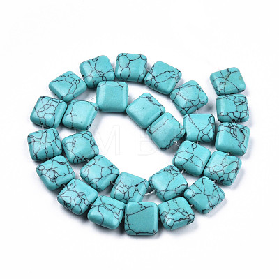 Synthetic Turquoise Beads Strands G-N326-140C-1