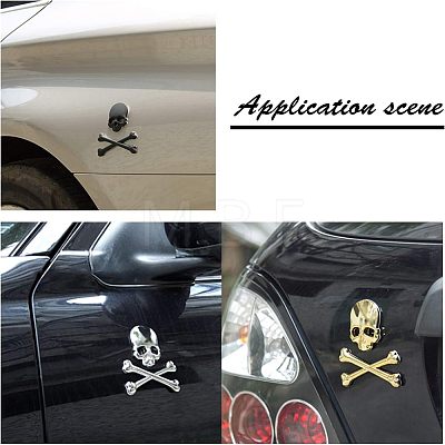 Zinc Alloy Car Stickers DIY-FH0001-005-1