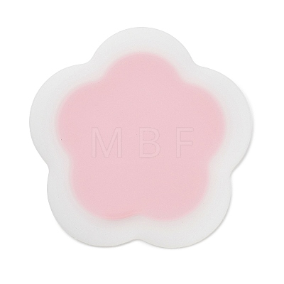 Flower-Shaped Silicone Heat Insulation Coasters AJEW-K055-03A-1