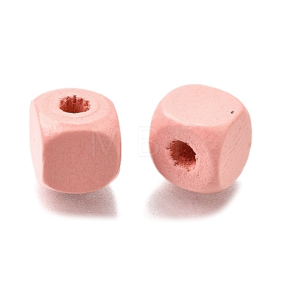 Spray Painted Wooden Beads WOOD-P021-01C-25-1