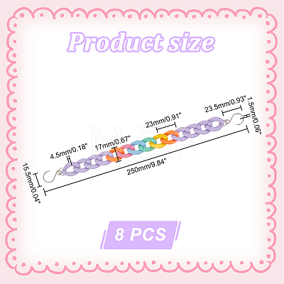 Acrylic Link Shoe Decoration Chain FIND-AB00041-1