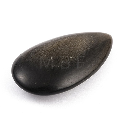 Natural Golden Sheen Obsidian Beads G-B002-03-1