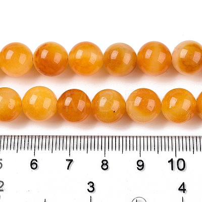 Dyed Natural White Jade Beads Strands G-T138-10mm-210-27-1