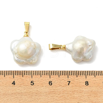 Natural Baroque Keshi Pearl Pendants PALLOY-JF05627-1