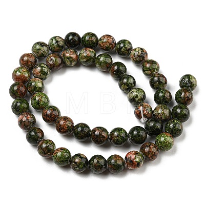 Natural Larvikite Beads Strands G-E443-A35-1