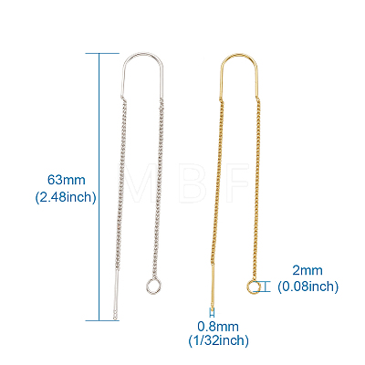 Craftdady Brass Stud Earring Findings KK-CD0001-02-1