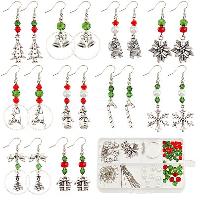 DIY Christmas Theme Earring Making Kit DIY-SC0022-77-1