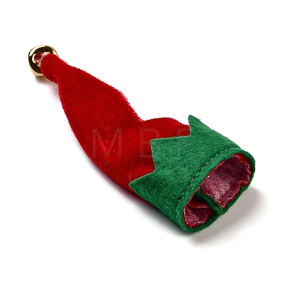 Christmas Clothes Felt Cloth & Iron Wine Bottle Cover Decoration DJEW-K027-02D-1