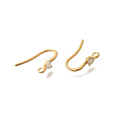 304 Stainless Steel Earring Hooks STAS-D310-01G-03-1