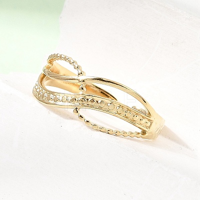 Irregular 304 Stainless Steel Cuff Open Rings SA-CBA5136-04G-1