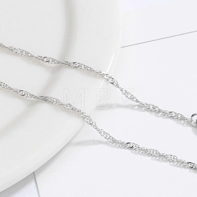 925 Sterling Silver Singapore Chain Necklace STER-BB71691-B-1