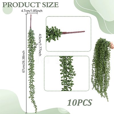 Plastic Artificial Leaf AJEW-WH0752-591-1