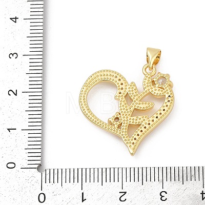 Brass Micro Pave Cubic Zirconia Pendants KK-D317-083G-1