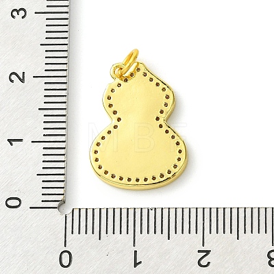 Rack Plating Brass Micro Pave Clear Cubic Zirconia Pendants KK-G501-14G-03-1