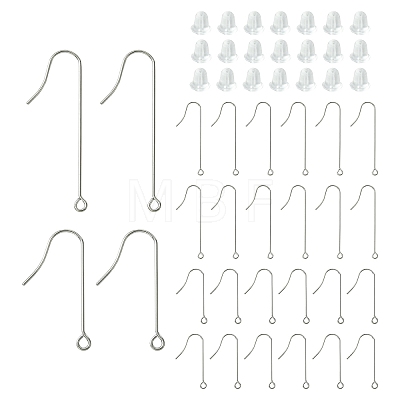 100Pcs 3 Styles 316 Surgical Stainless Steel Earring Hooks FIND-YW0005-50-1