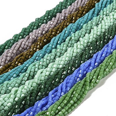 Opaque Glass Beads Strands GLAA-G112-04-1