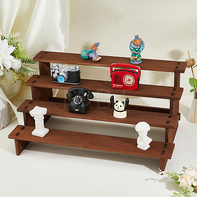 4-Tier Wood Organizer Display Riser Rack ODIS-WH0329-97-1