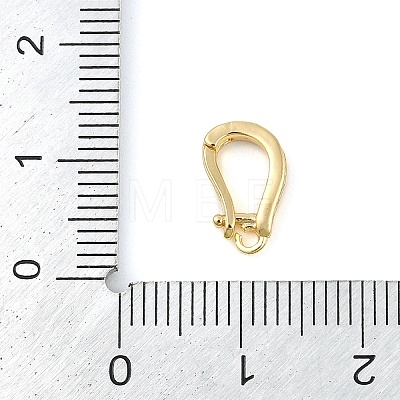 Brass Micro Pave Clear Cubic Zirconia Twister Clasps KK-L219-01G-02-1