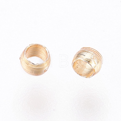 Brass Crimp Beads X-KK-O102-07G-1