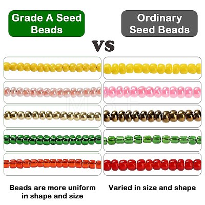 12/0 FGB Grade A Round Glass Seed Beads SEED-Q006-M10-1