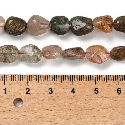 Natural Rutilated Quartz Beads Strands G-P497-01E-08A-1